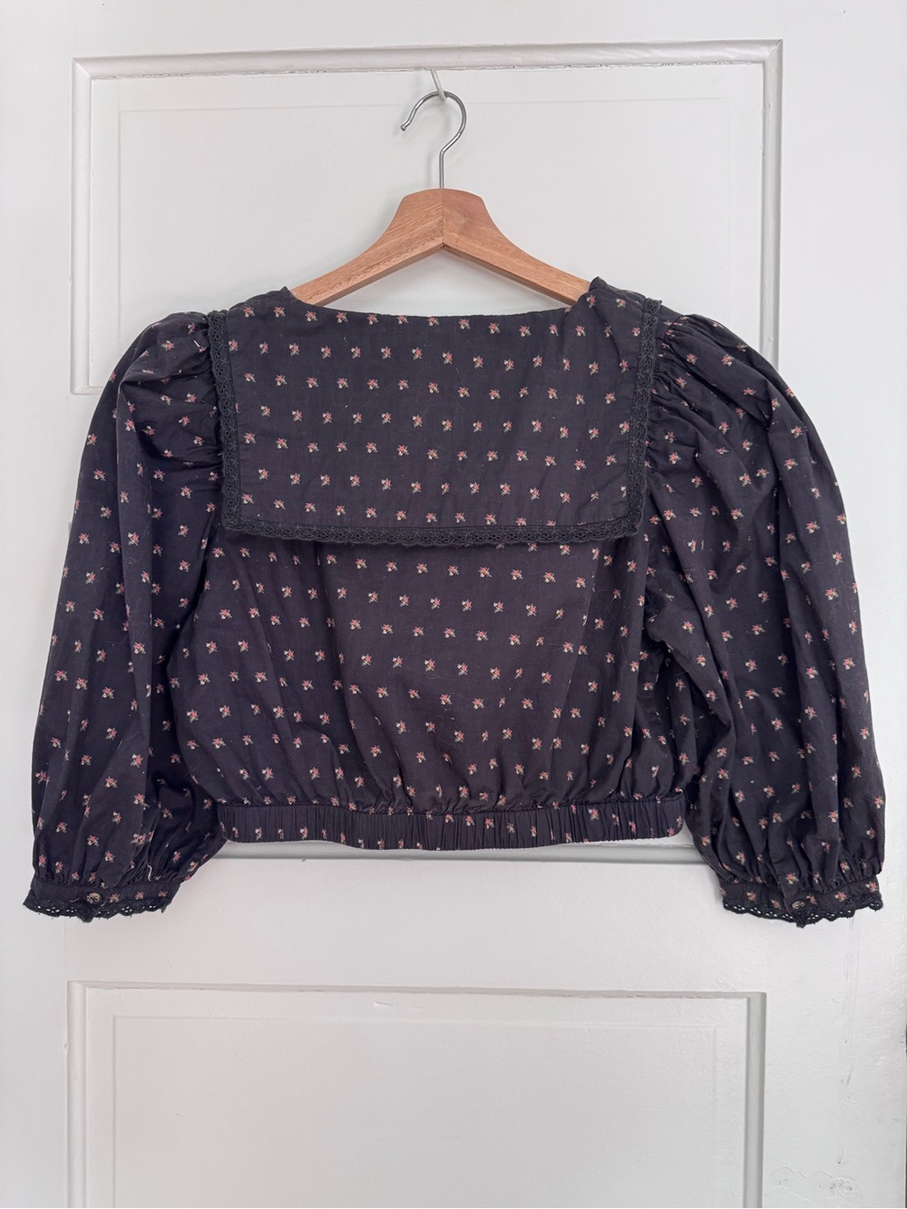 CHRISTY DAWN Black Blouse with Pink Floral Print - Picture 2 of 7